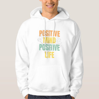 Sudadera Mente Positiva Vida Positiva Tipografía Floral