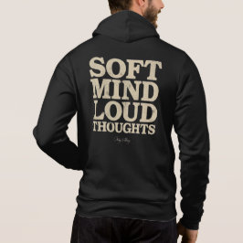 Sudadera Mente Suave Pensamientos Fuertes Minimalista Vinta