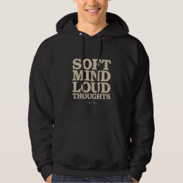 Sudadera Mente Suave Pensamientos Fuertes Minimalista Vinta