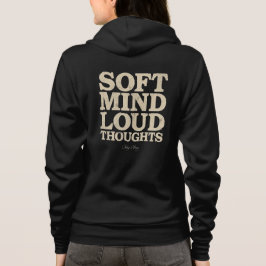 Sudadera Mente Suave Pensamientos Fuertes Minimalista Vinta