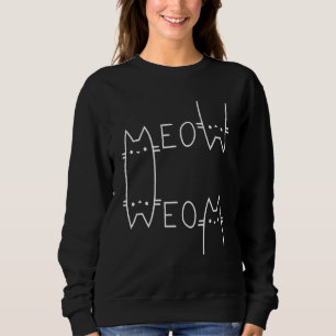 Sudadera Meow Cat Meow Kitty Funny Cats Mom Y Cat Dad Wh