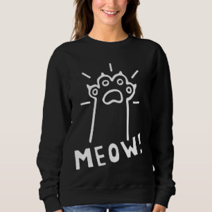 Sudadera Meow Cat Paw - Funny Action Kitty Cat Y Cats Paw