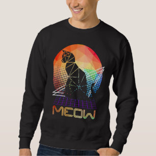Sudadera Meow Futurista Mascota propietario de gatitos negr
