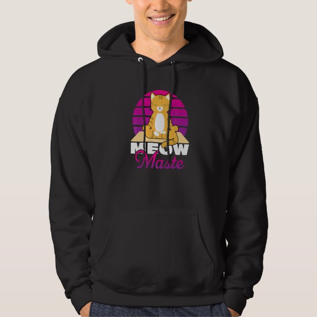 Sudadera Meow Maste Cat Yoga Namaste (Anverso)