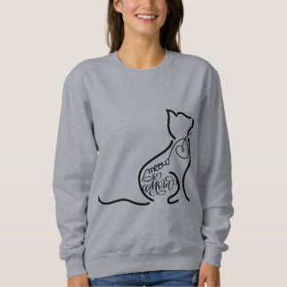 Sudadera Meow Mom; Stylish Fashion line art cat mamá