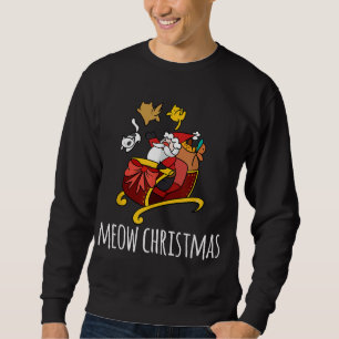 Sudadera Meow Navidades Gats Xmas Graciosos Santa y Kittens