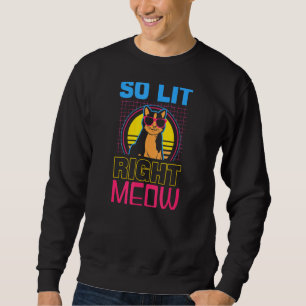 Sudadera Meow Right Meow Edm Rave Techno de 80