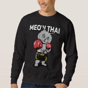 Sudadera Meow Thai Muay Thai Gato Boxeador Tailandés Campe