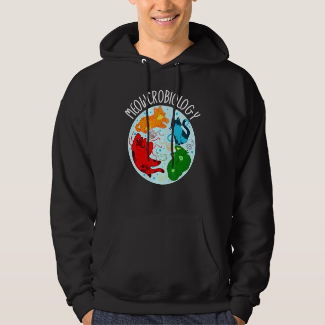 Sudadera Meowcrobiology Microbiology Science Bacteriology C (Anverso)