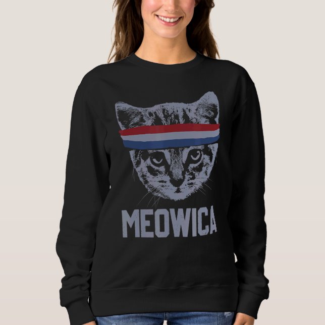 Sudadera Meowica 4 de julio Pawtriotic Kitty Merica Cat Us  (Anverso)