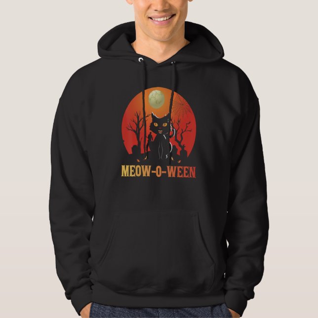 Sudadera Meowoween Meow-O-Ween Cat Halloween (Anverso)