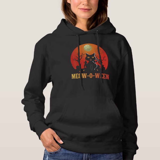 Sudadera Meowoween Meow-O-Ween Cat Halloween (Anverso)