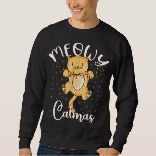 Sudadera Meowy Catmas Cat Árbol de Navidad Divertidas Navid