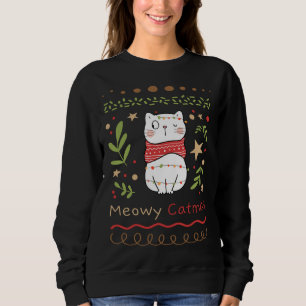 Sudadera Meowy Catmas Cat Lover Navidades Navidad