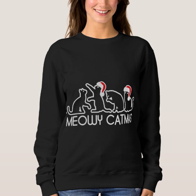 Sudadera Meowy Catmas Cat Lover Xmas (Anverso)