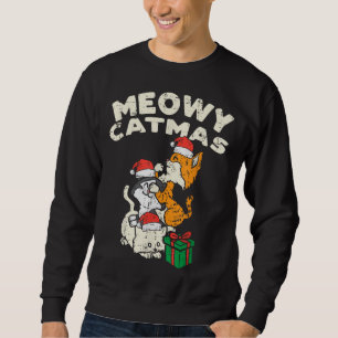 Sudadera Meowy Catmas Gato Gatito Navidades Pajamas Xmas