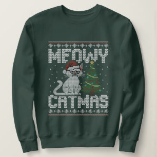 Sudadera Meowy Catmas - Gato Santa Feo