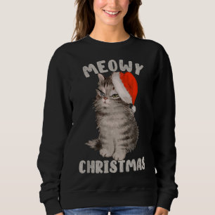 Sudadera Meowy Catmas Navidades de Santa Gata Vieja Gato Ga