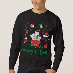 Sudadera Meowy Catmas Navidades deliciosos
