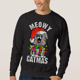 Sudadera MEOWY Catmas Navidades enciende regalos de Gato Lo