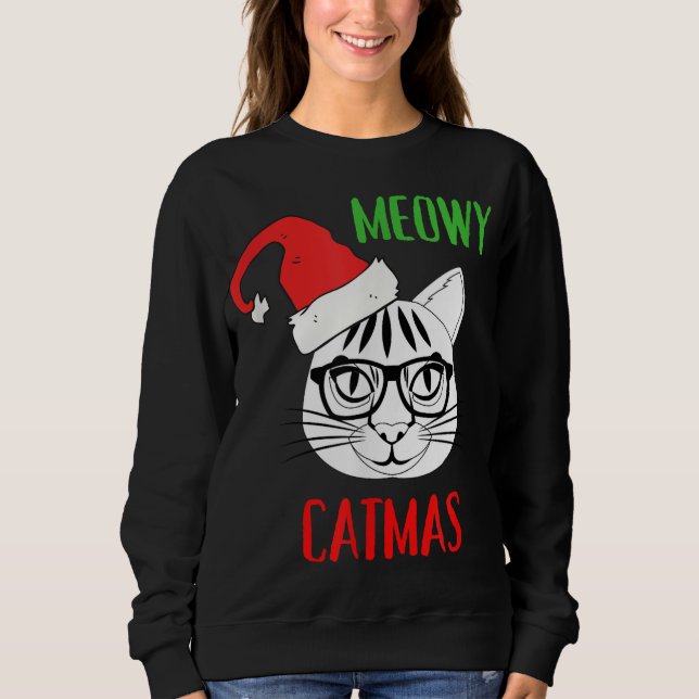 Sudadera Meowy Catmas Navidades navideños (Anverso)