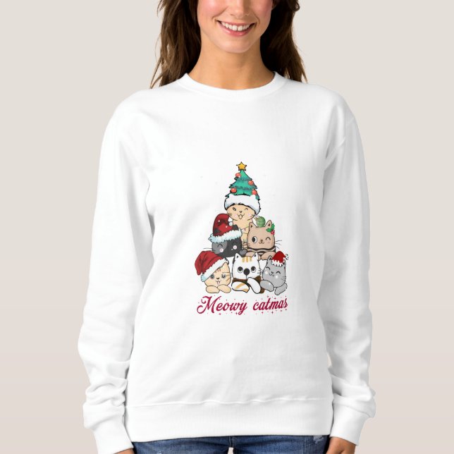 Sudadera Meowy Catmas Tree (Anverso)