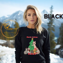 Sudadera Meowy Catmas, un gato de Navidades divertidos