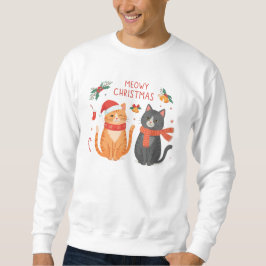 Sudadera Meowy Christmas – Cute Funny Cats Holiday Design 