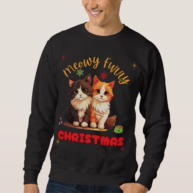 Sudadera Meowy Furry Cat Navidades Pet Lover (Anverso)