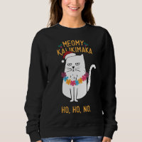 Meowy Kalikimaka Funny Cat Santa Hat Navidades