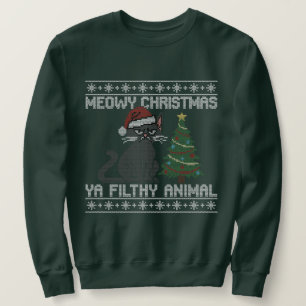 Sudadera Meowy Navidad Ya Animal Suci - Feo Navidad 