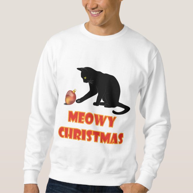 Sudadera Meowy Navidades Funny Cat (Anverso)