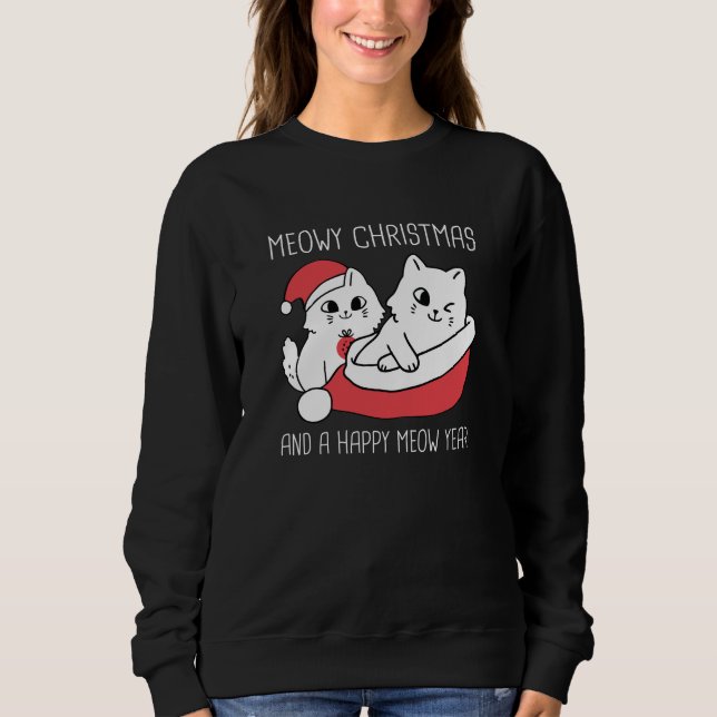 Sudadera Meowy Navidades Y Un Feliz Año Próximo (Anverso)