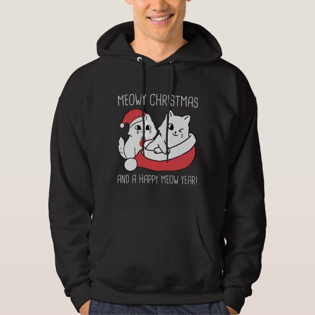 Sudadera Meowy Navidades Y Un Feliz Año Próximo (Anverso)