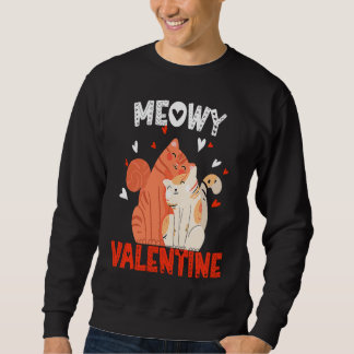 Sudadera Meowy Valentine Cats Cute Kitten Cat Valentines Da