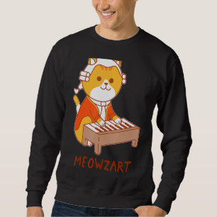 Sudadera Meowzart Clásica Música Cat Piano Organ Jugador