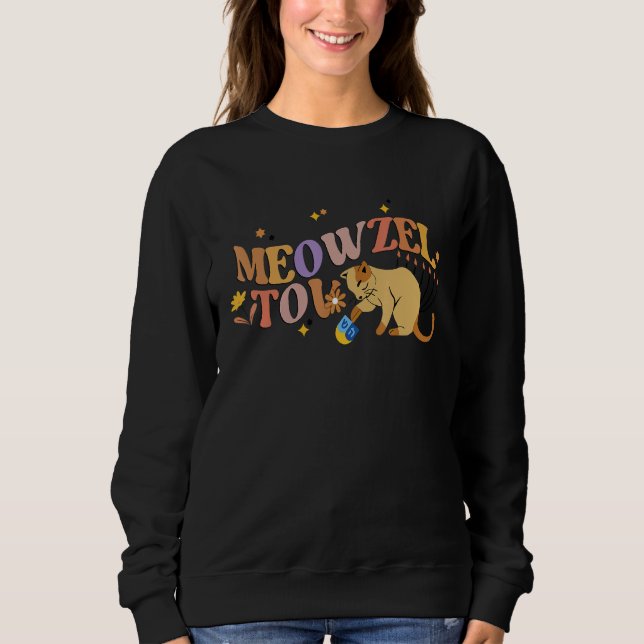 Sudadera Meowzel Tov Chanukah Jewish Cat Hanukkah   (Anverso)