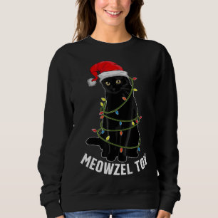 Sudadera Meowzel Tov Gato Negro Navidades Hanukkah Encenden