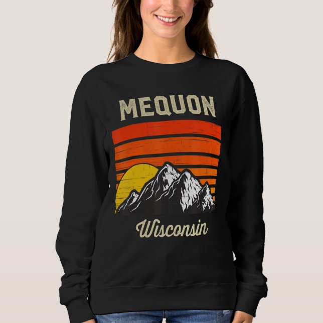 Sudadera Mequon Wisconsin Retro City State Usa (Anverso)