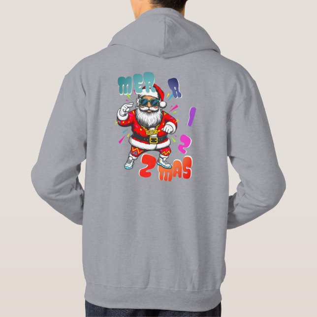 Sudadera Mer rizz mas - Christmas Rizz funny Santa  (Reverso)