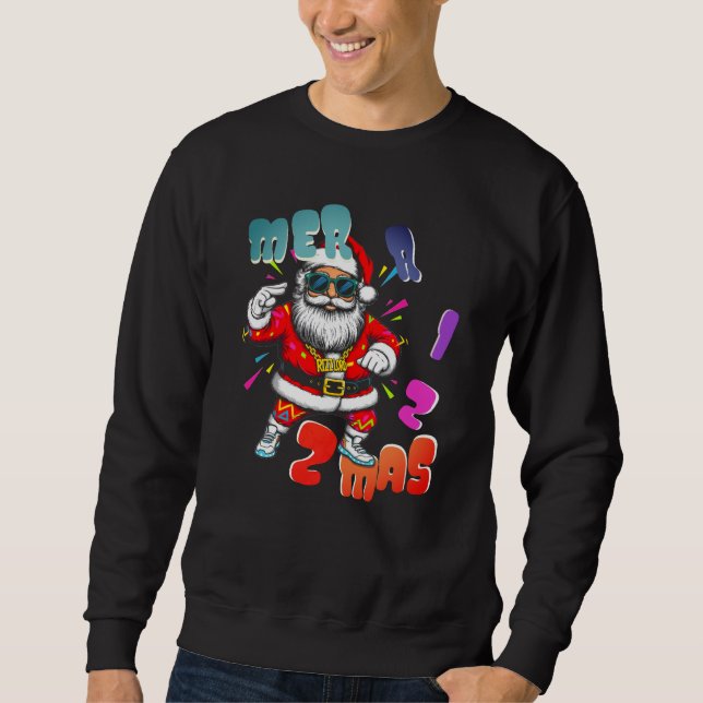 Sudadera Mer rizz mas - Christmas Rizz funny Santa  (Anverso)