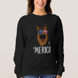 Sudadera Merica Alemana Pastor Perro 4 De Julio Fl Estadoun