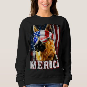 Sudadera Merica Alemania Pastor Bandera Estadounidense 4º D