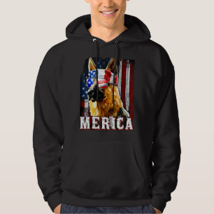 Sudadera Merica Alemania Pastor Bandera Estadounidense 4º D