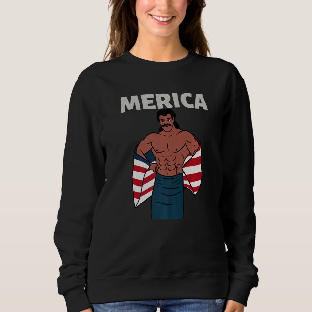 Sudadera Merica American Mullet Business In Front Party In  (Anverso)