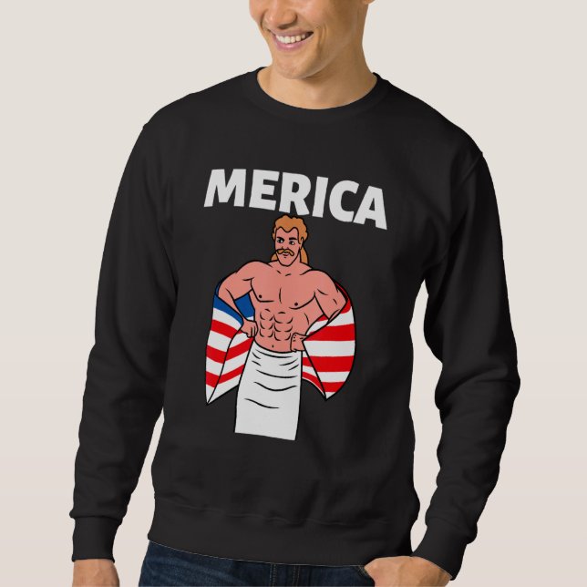 Sudadera Merica American Mullet Business In Front Party In  (Anverso)