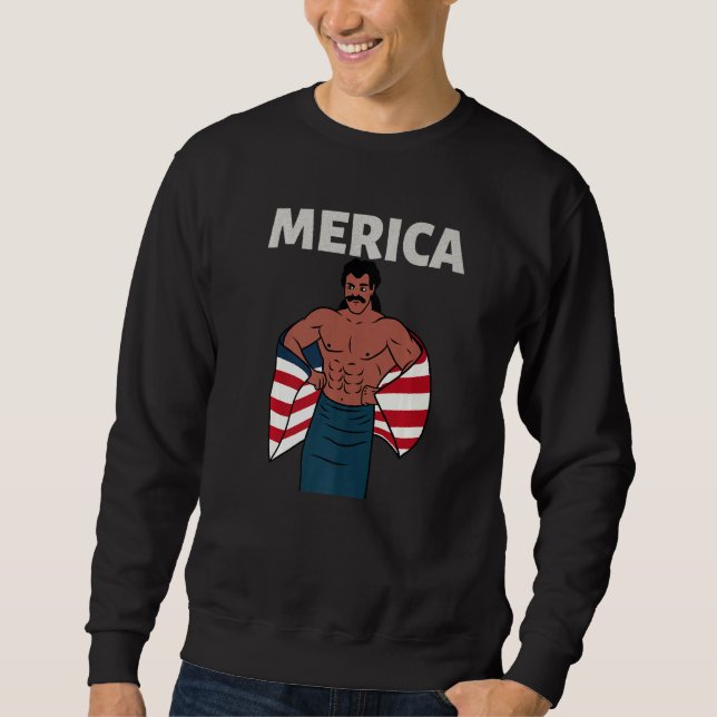 Sudadera Merica American Mullet Business In Front Party In  (Anverso)