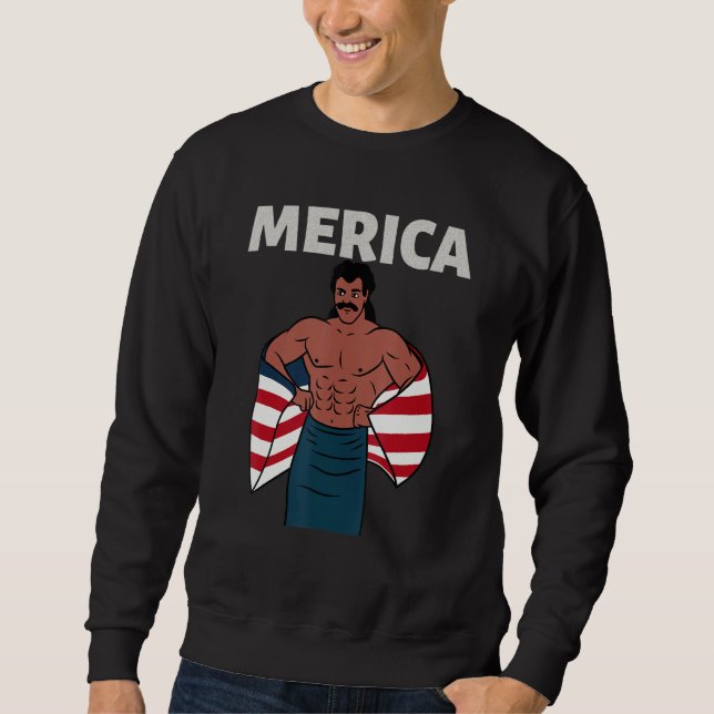 Sudadera Merica American Mullet Business In Front Party In  (Anverso)