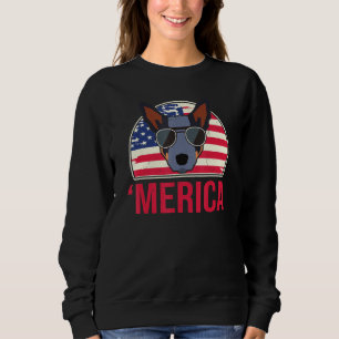 Sudadera Merica Australiana Ganado Perro Bandera Americana