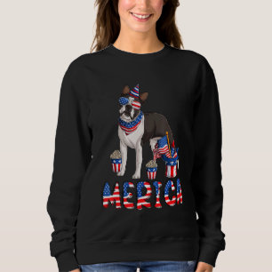 Sudadera Merica Boston Terrier 4 De Julio Estadounidense Fl